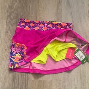 NWT Lilly Pulitzer Luxletic Tennis Golf Josephine Skirt Sz XS Summer Sunset $78